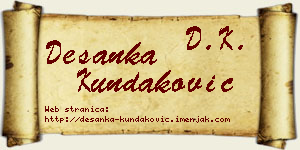 Desanka Kundaković vizit kartica